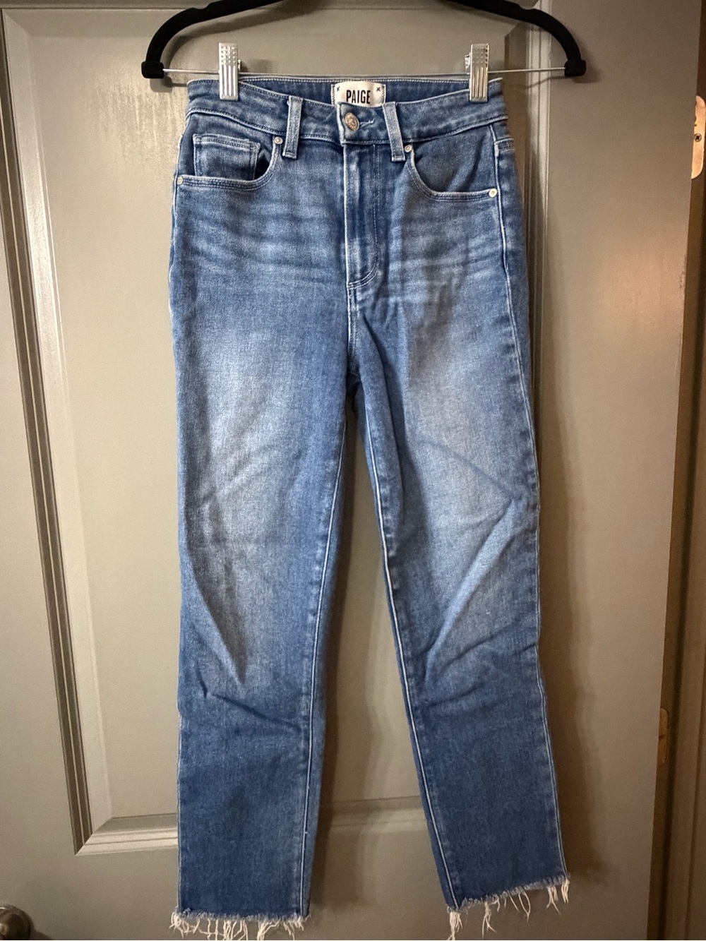 PAIGE Light Blue Straight-Leg Jeans